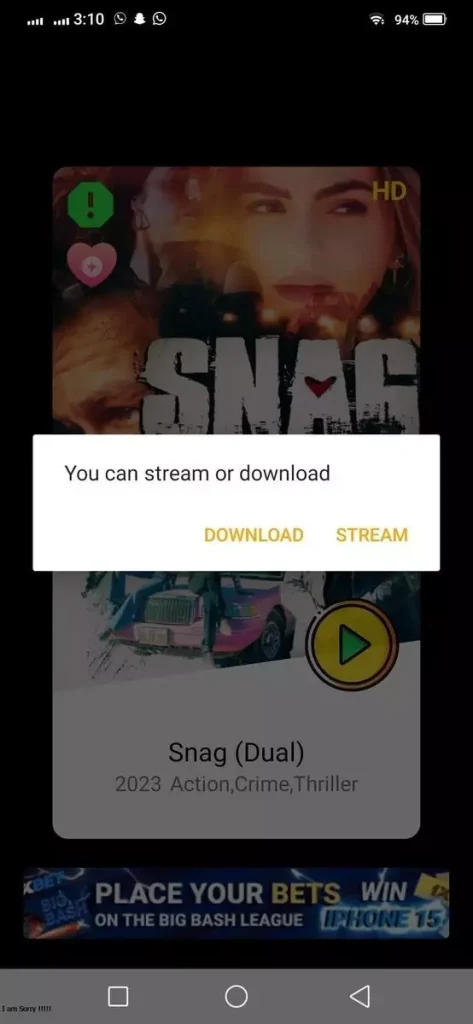Single Click download in PikaShow