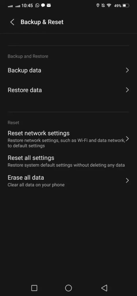 Reset your mobile if PikaShow is not proper working in your mobile